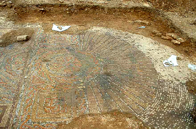 mosaic at Badminton, detail of apse